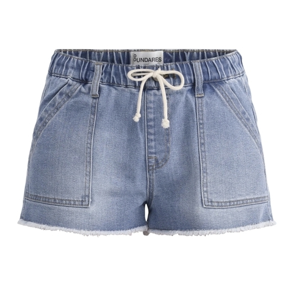 No Boundaries Blue Jean Shorts with Rolled Cuffs